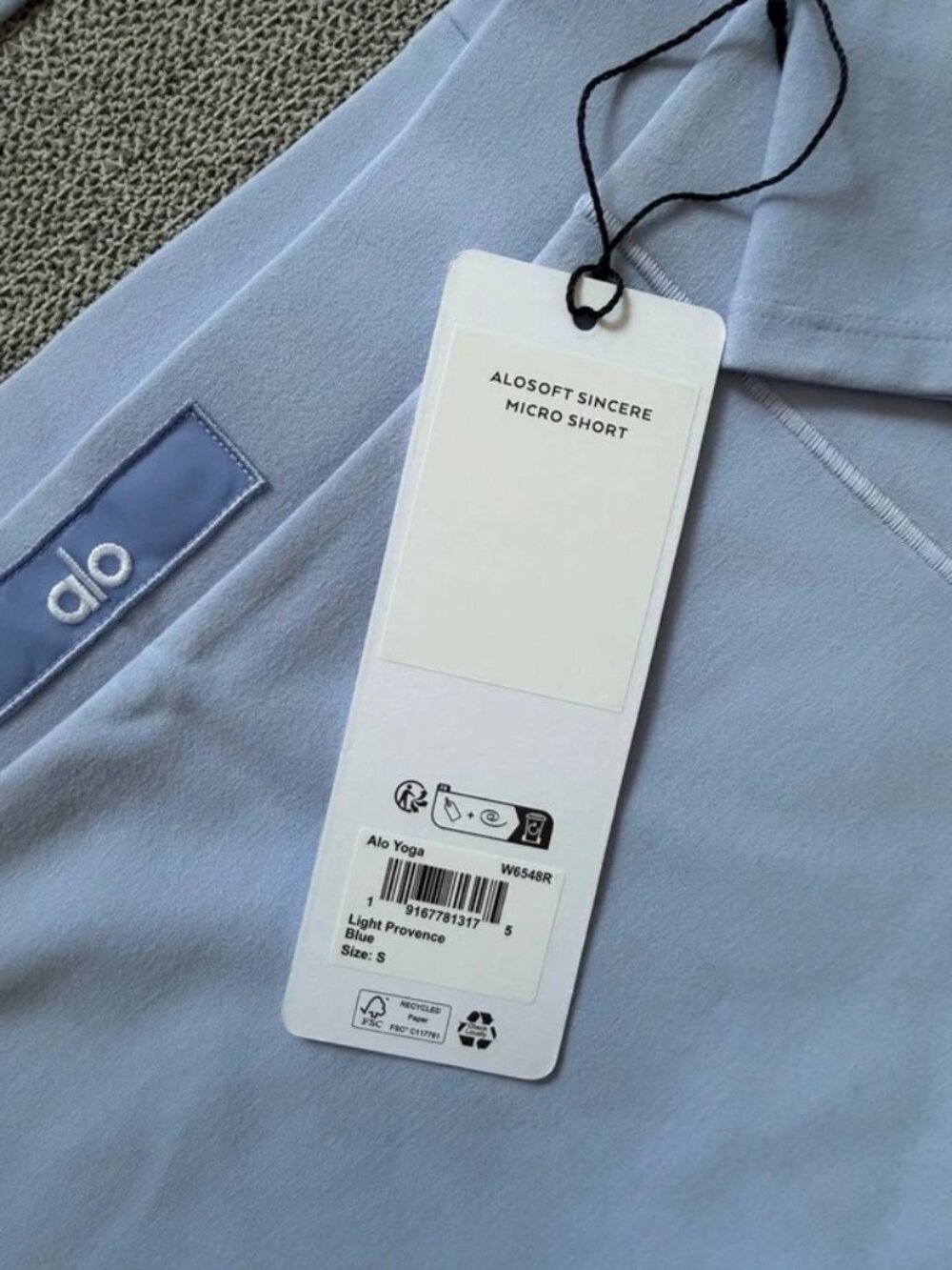 Alo Yoga Alosoft Sincere Fitted Jacket and Alosoft Sincere Micro Short, size S - Picture 7 of 10